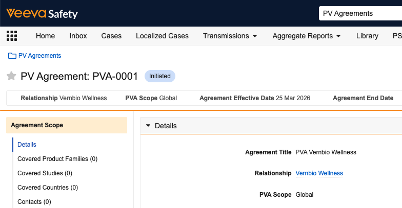 Administer Veeva Safety