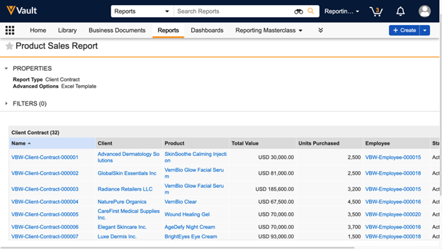 Analyze Data with Vault Reports